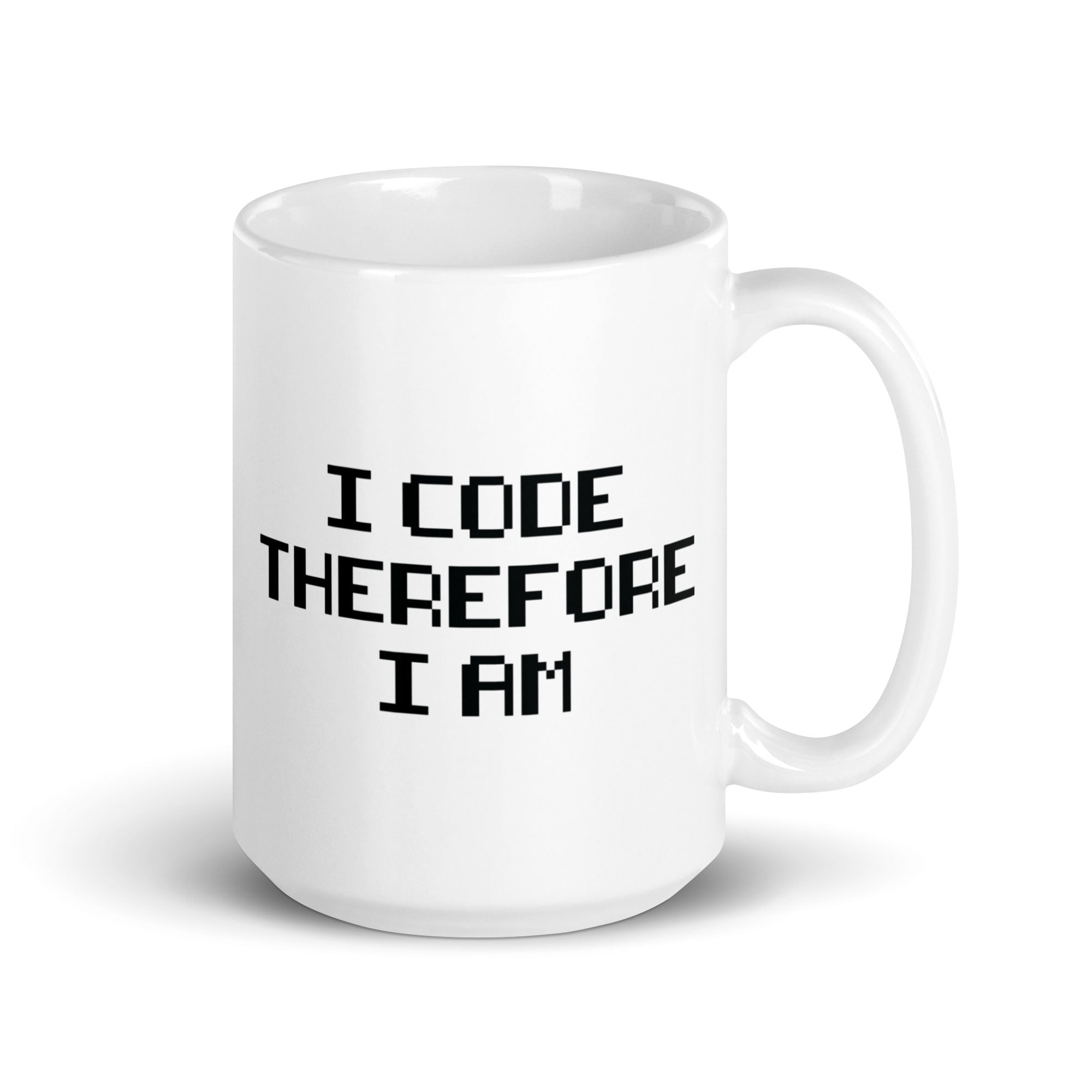 White glossy mug | I Code Therefore I Am