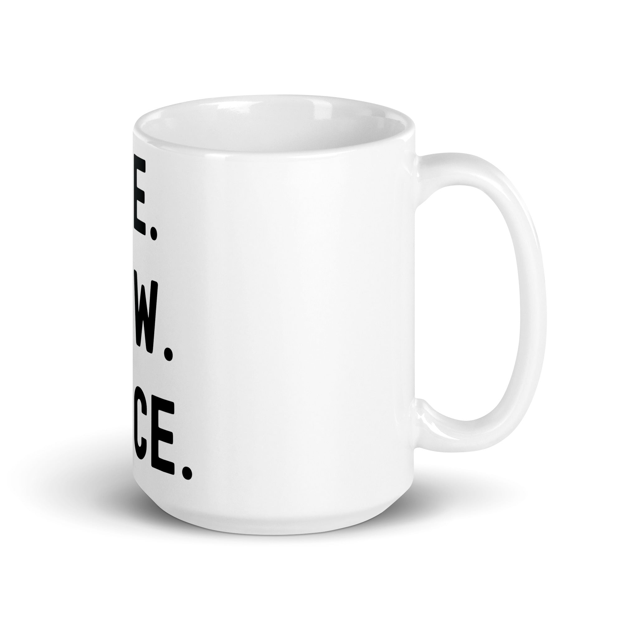 White glossy mug | Ease. Flow. Grace.