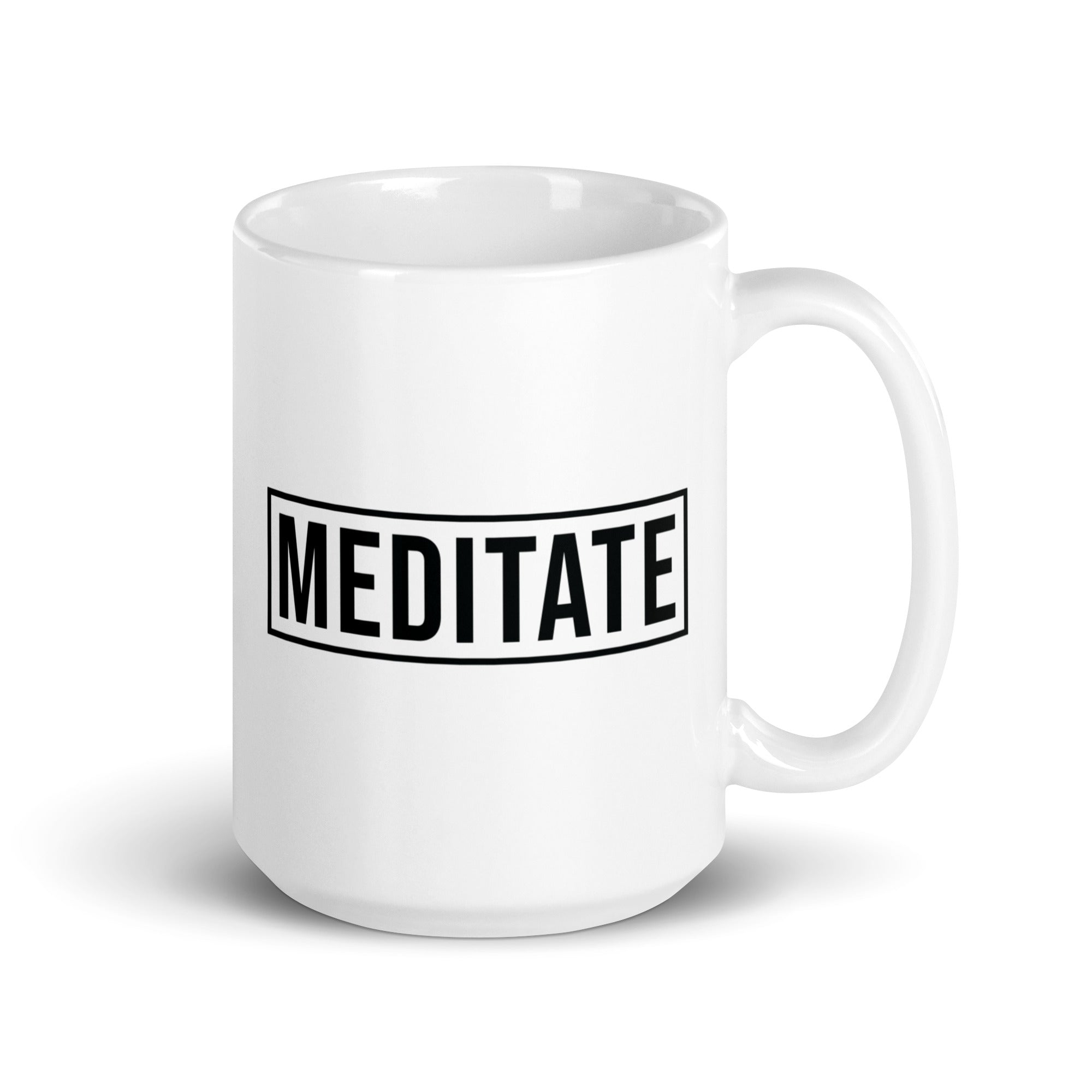 White glossy mug | Meditate