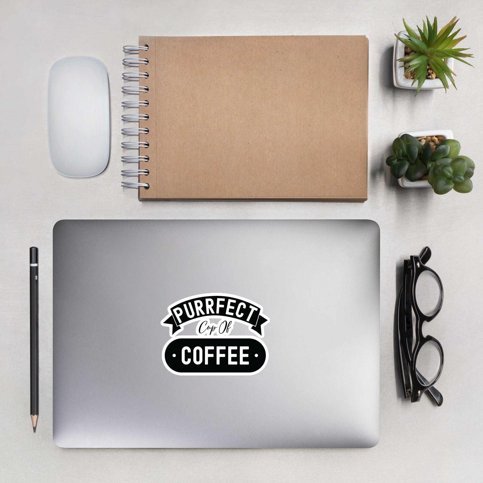 Bubble-free stickers | Purrfect cup of coffee