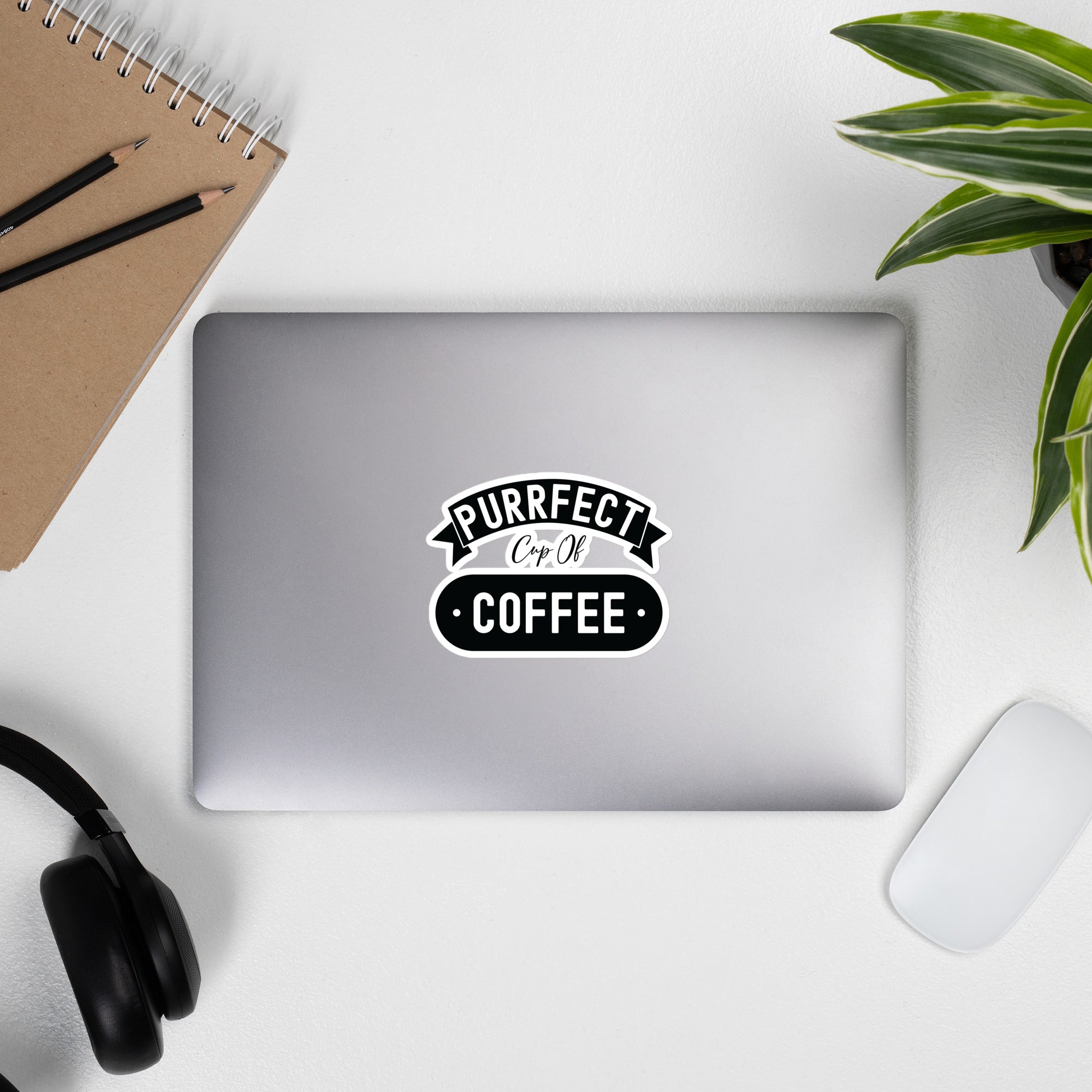 Bubble-free stickers | Purrfect cup of coffee
