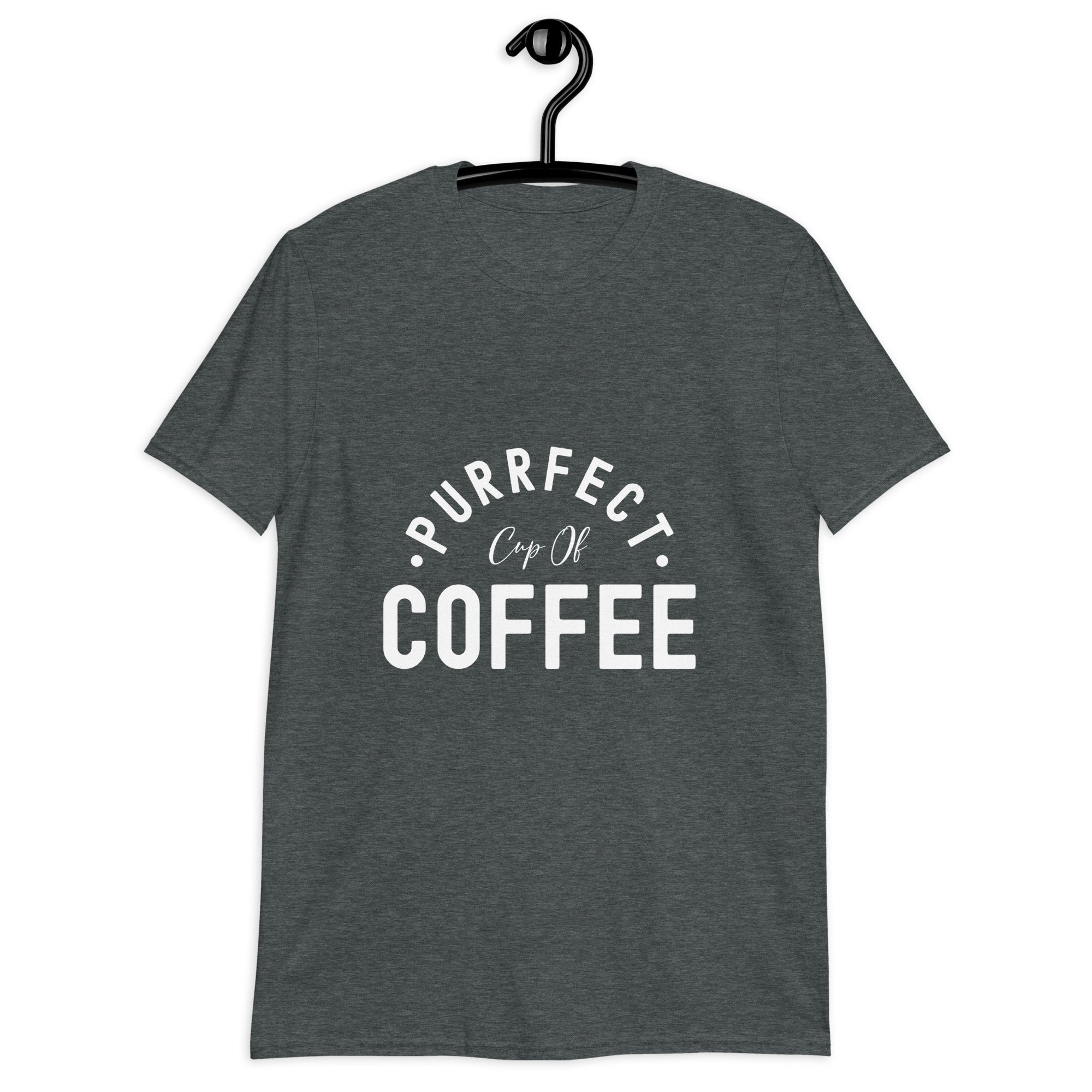 Short-Sleeve Unisex T-Shirt | Purrfect cup of coffee