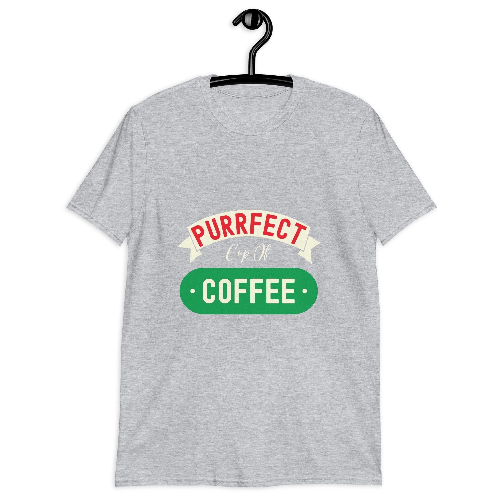 Short-Sleeve Unisex T-Shirt | Purrfect cup of coffee
