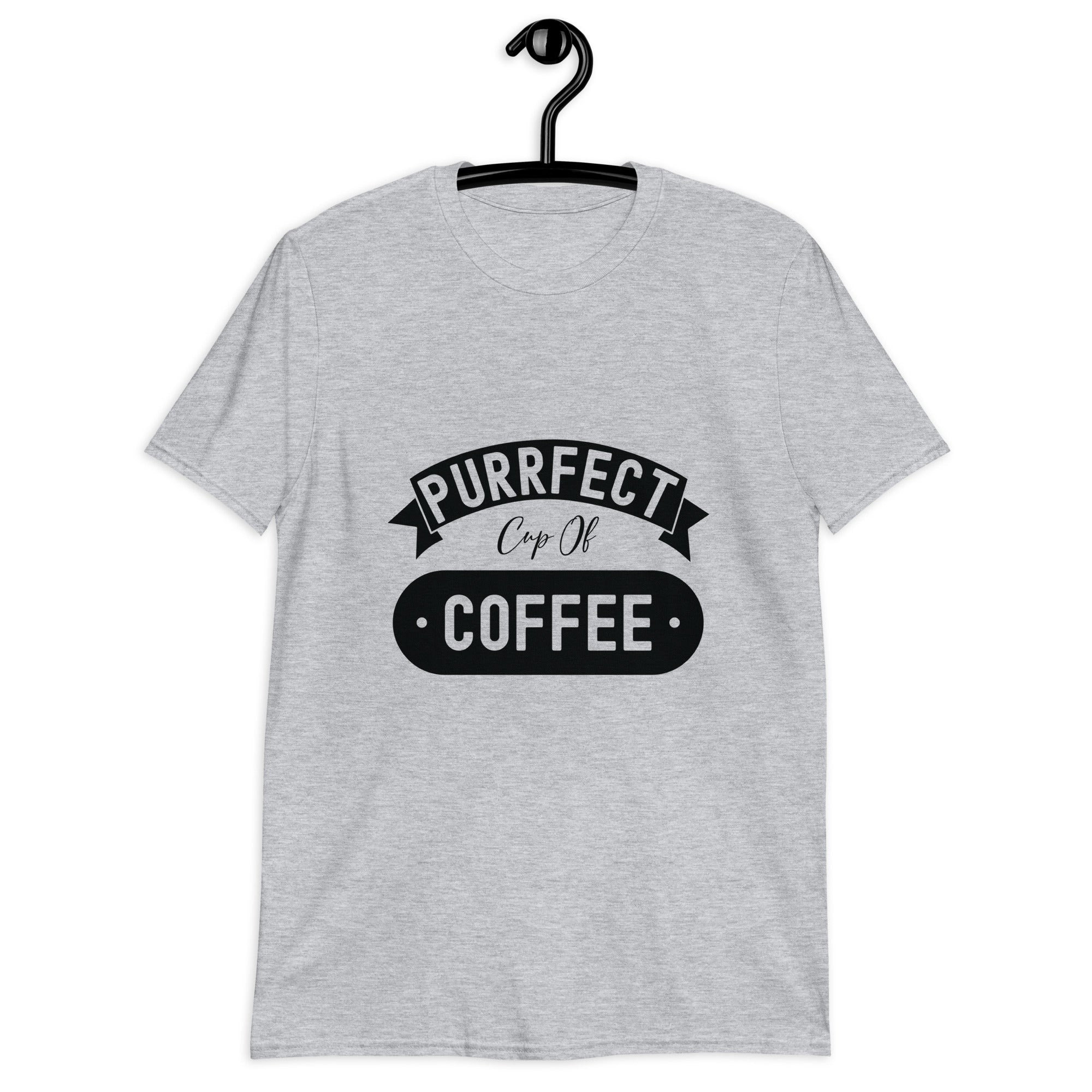 Short-Sleeve Unisex T-Shirt | Purrfect cup of coffee