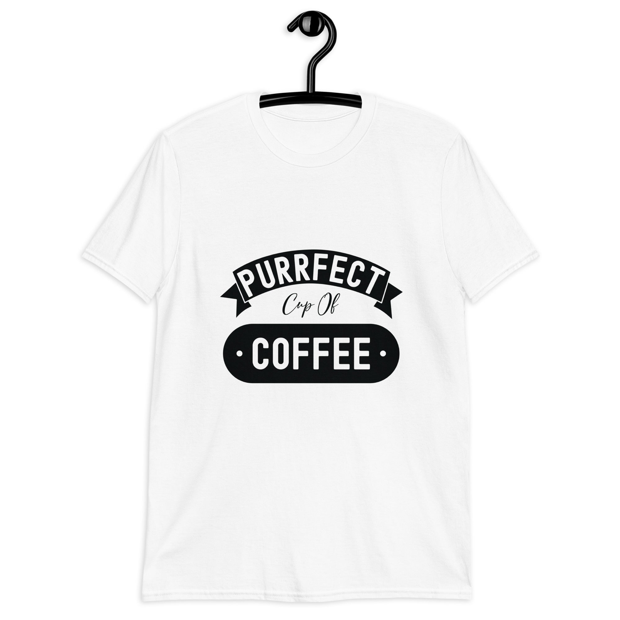 Short-Sleeve Unisex T-Shirt | Purrfect cup of coffee