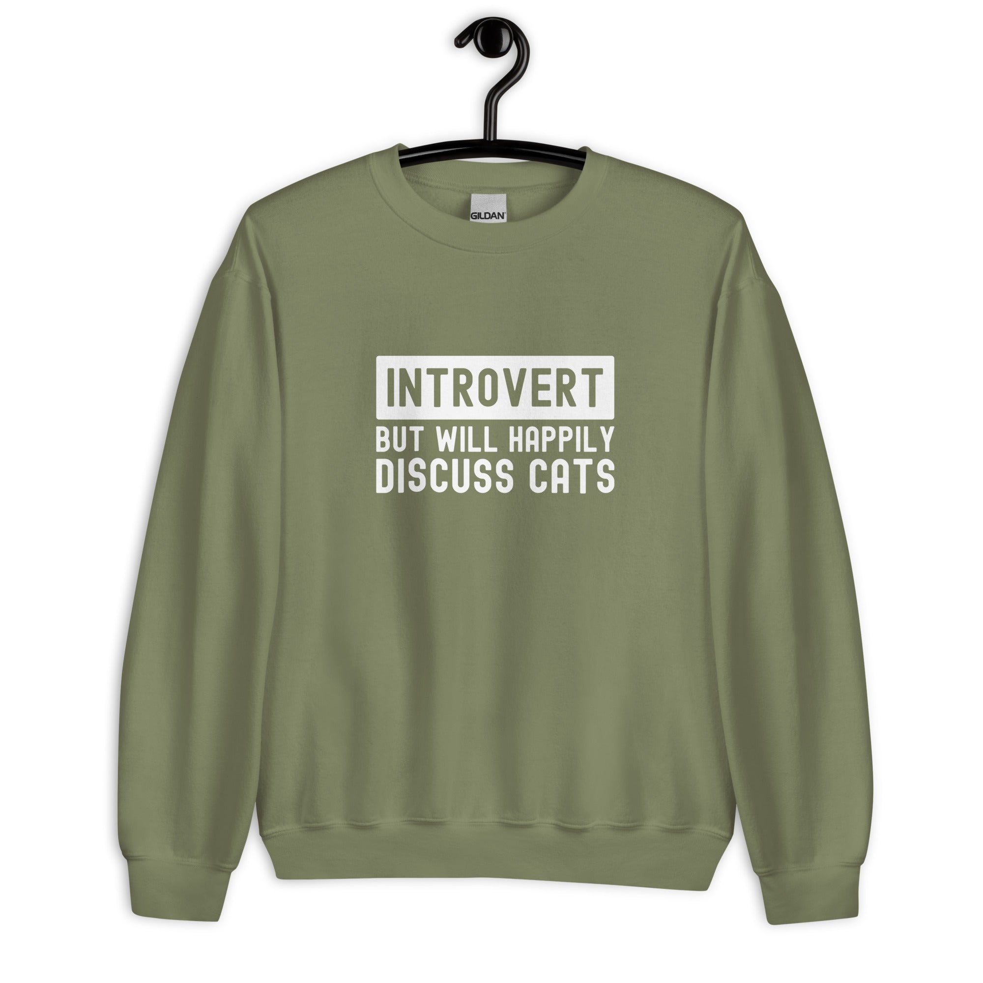 Unisex Sweatshirt | Introvert But Will Happily Discuss Cats