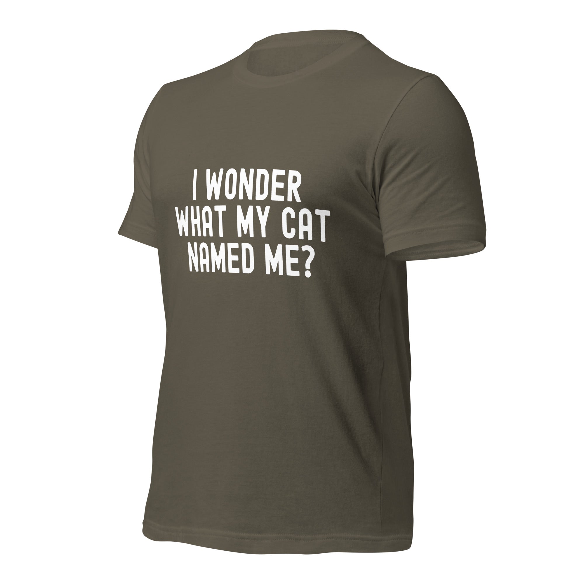 Unisex t-shirt | I wonder what my cat named me