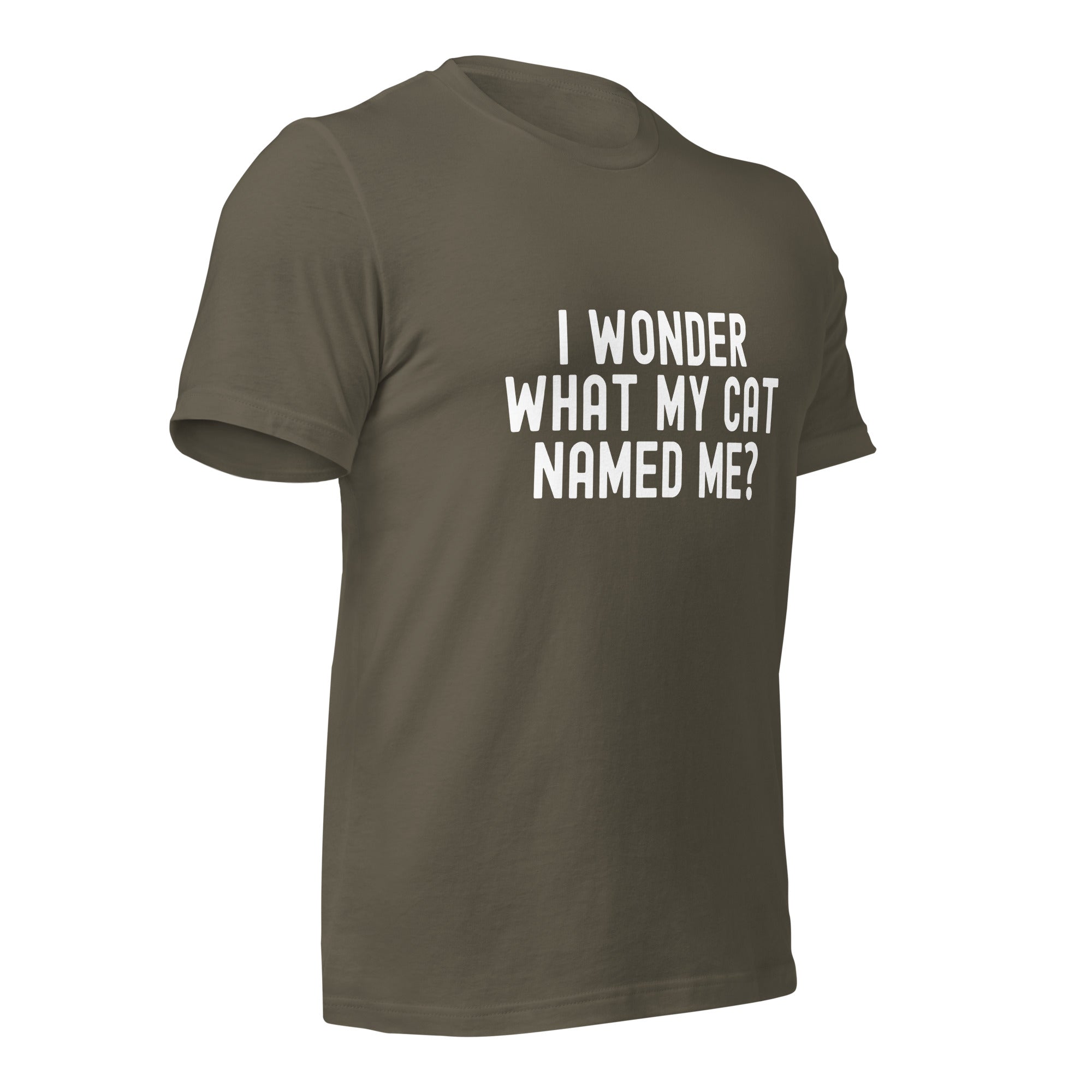 Unisex t-shirt | I wonder what my cat named me