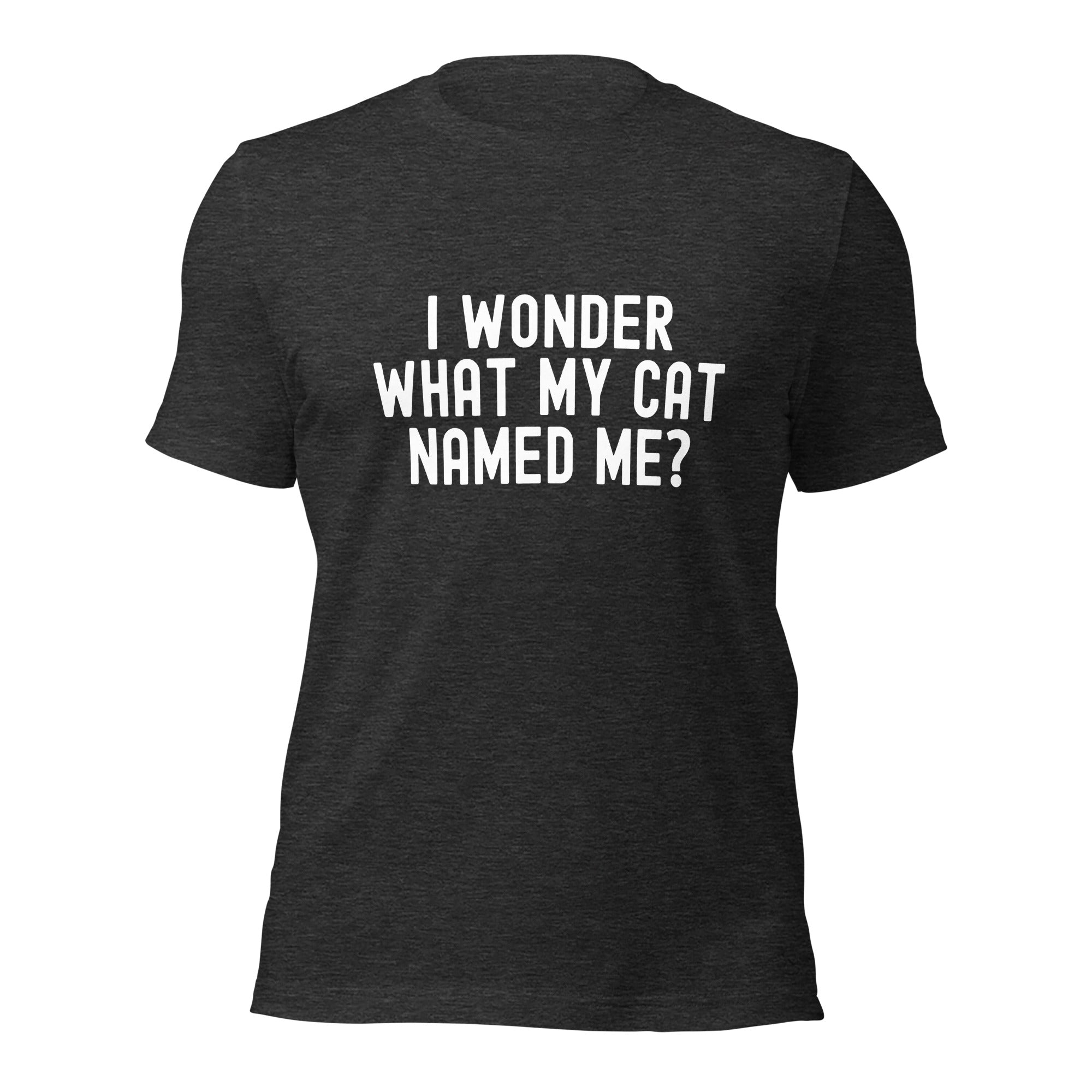 Unisex t-shirt | I wonder what my cat named me