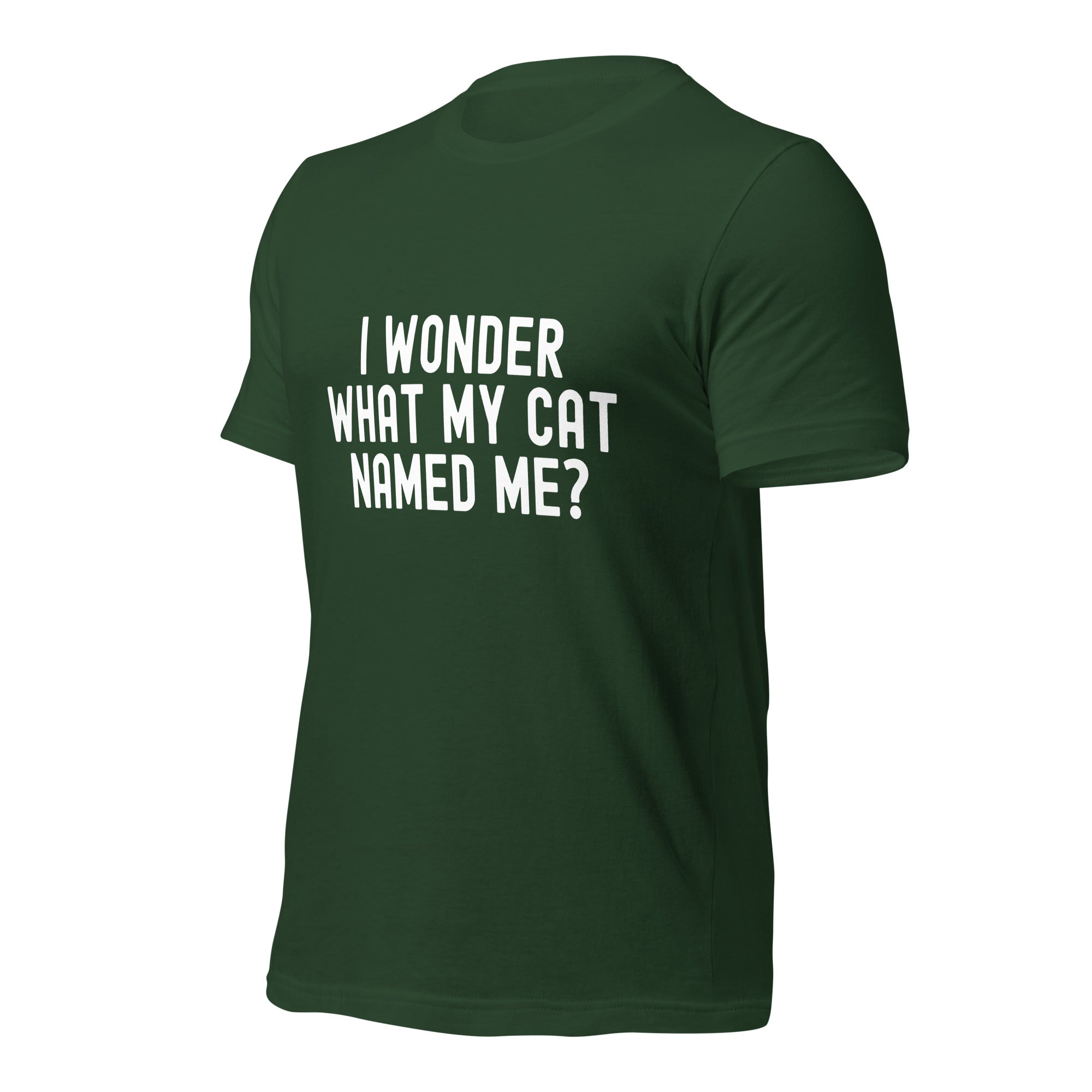Unisex t-shirt | I wonder what my cat named me