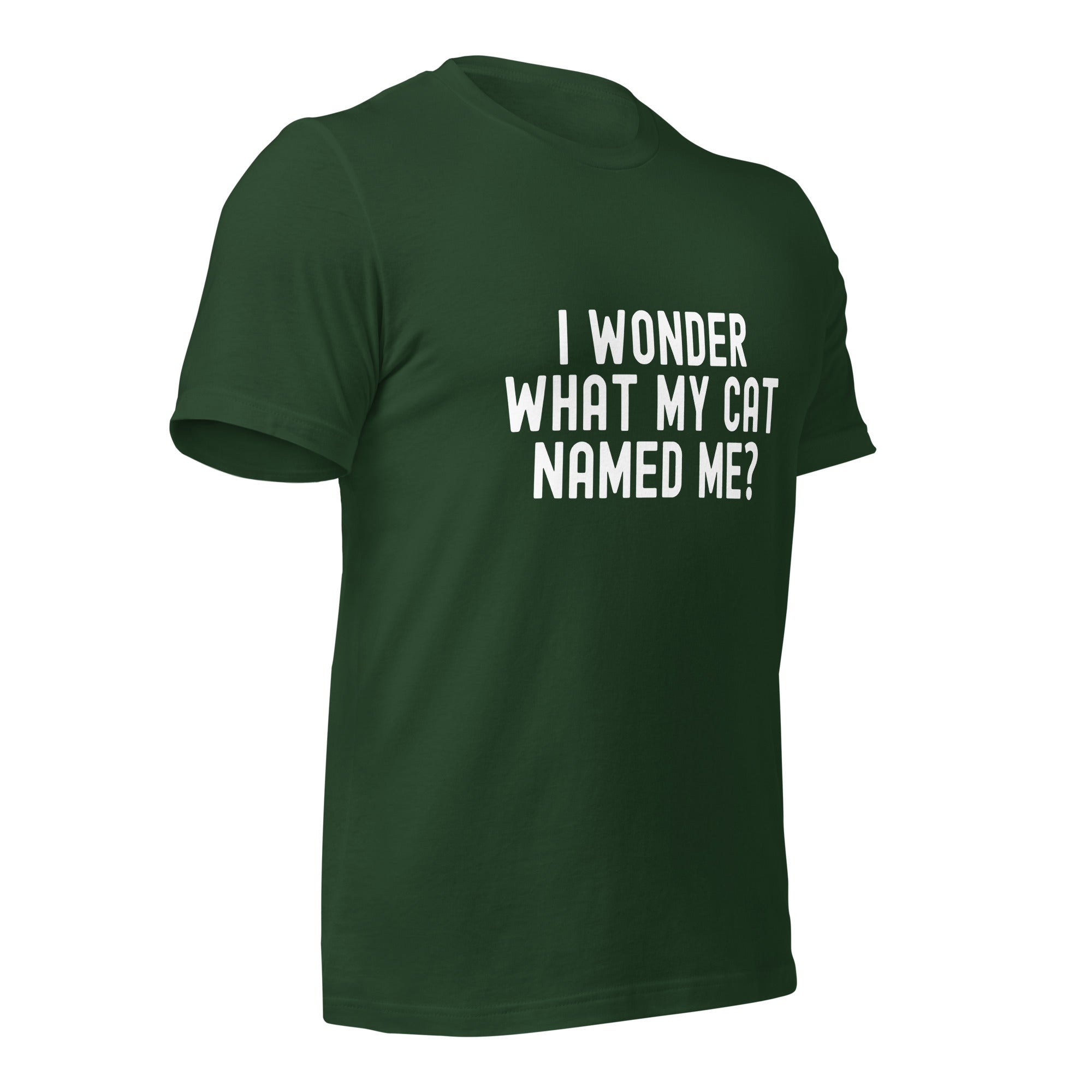 Unisex t-shirt | I wonder what my cat named me