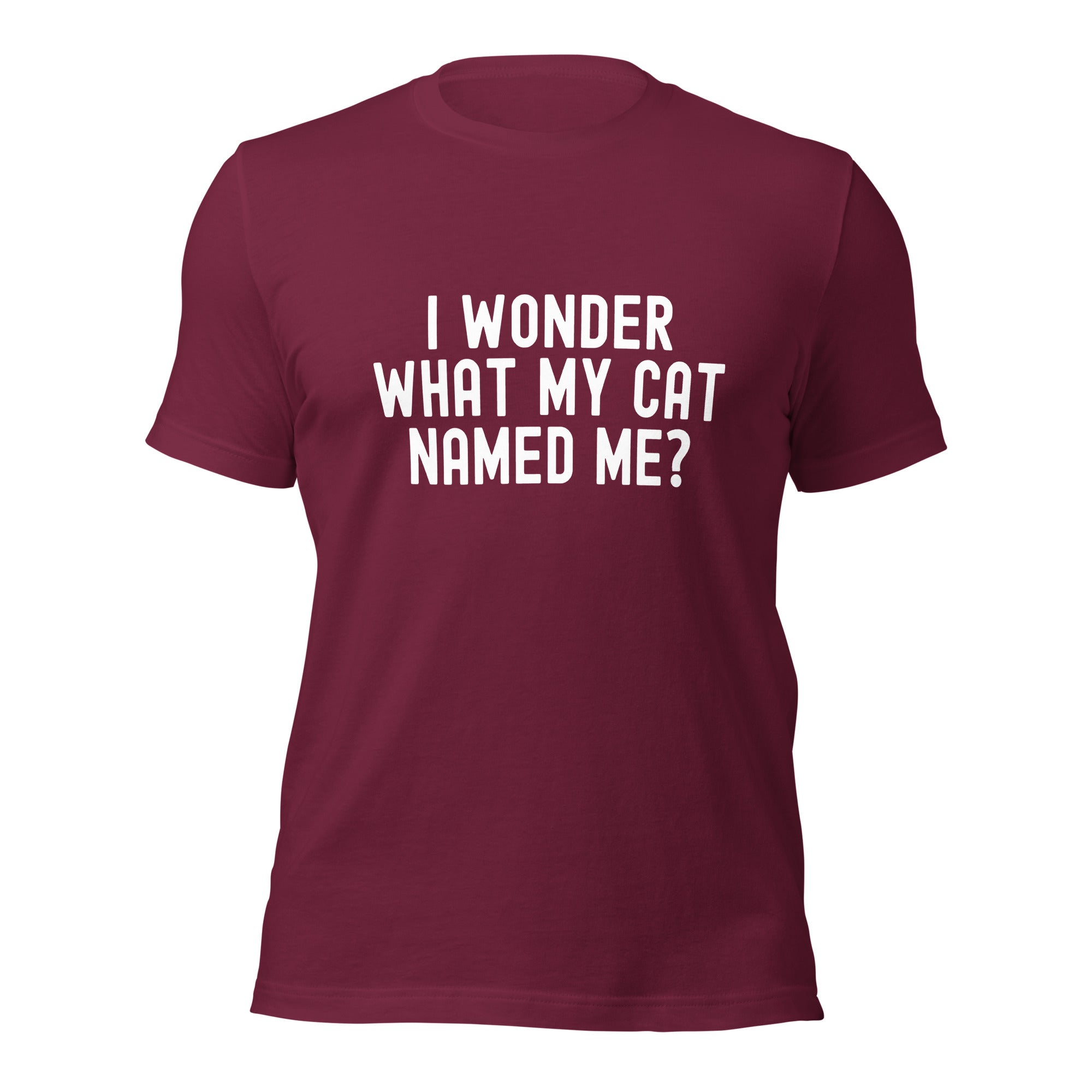 Unisex t-shirt | I wonder what my cat named me