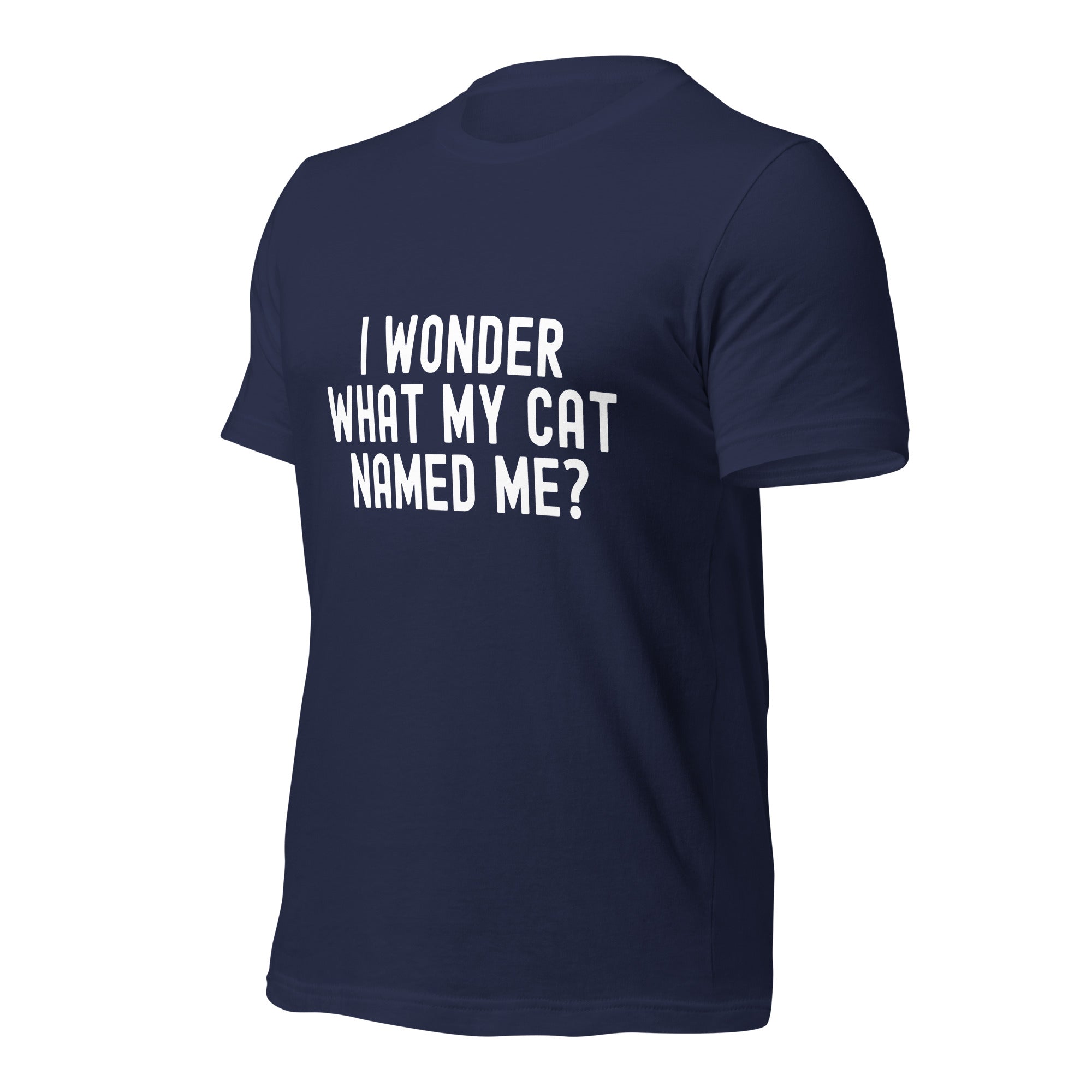 Unisex t-shirt | I wonder what my cat named me