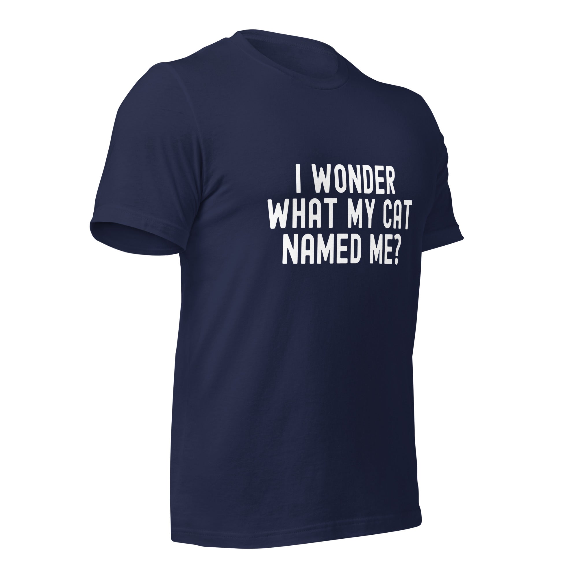 Unisex t-shirt | I wonder what my cat named me