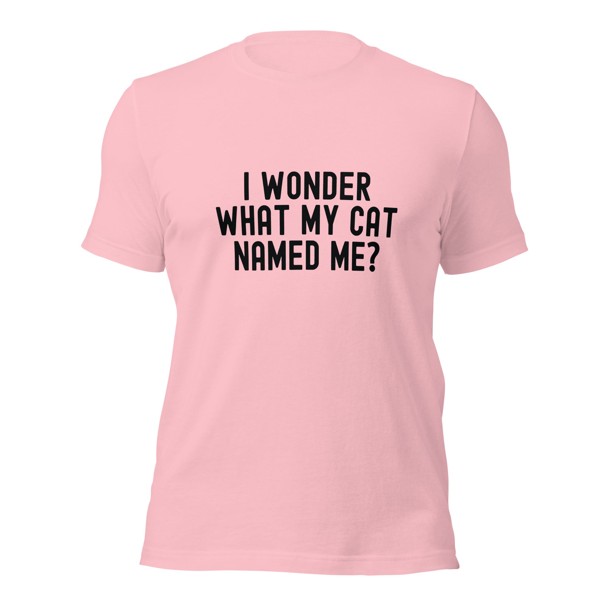 Unisex t-shirt | I wonder what my cat named me