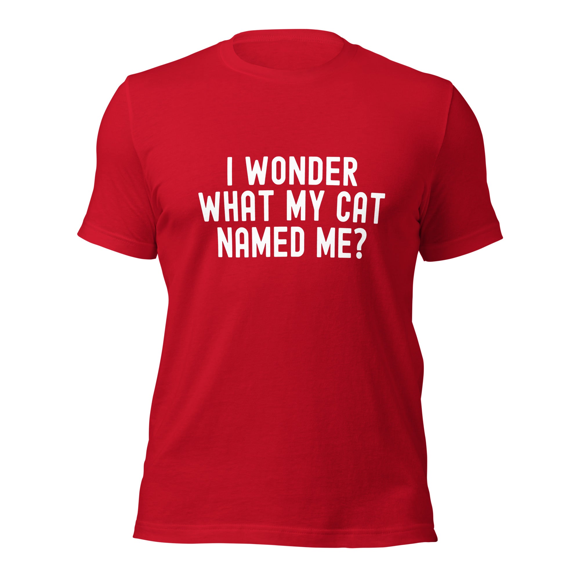 Unisex t-shirt | I wonder what my cat named me