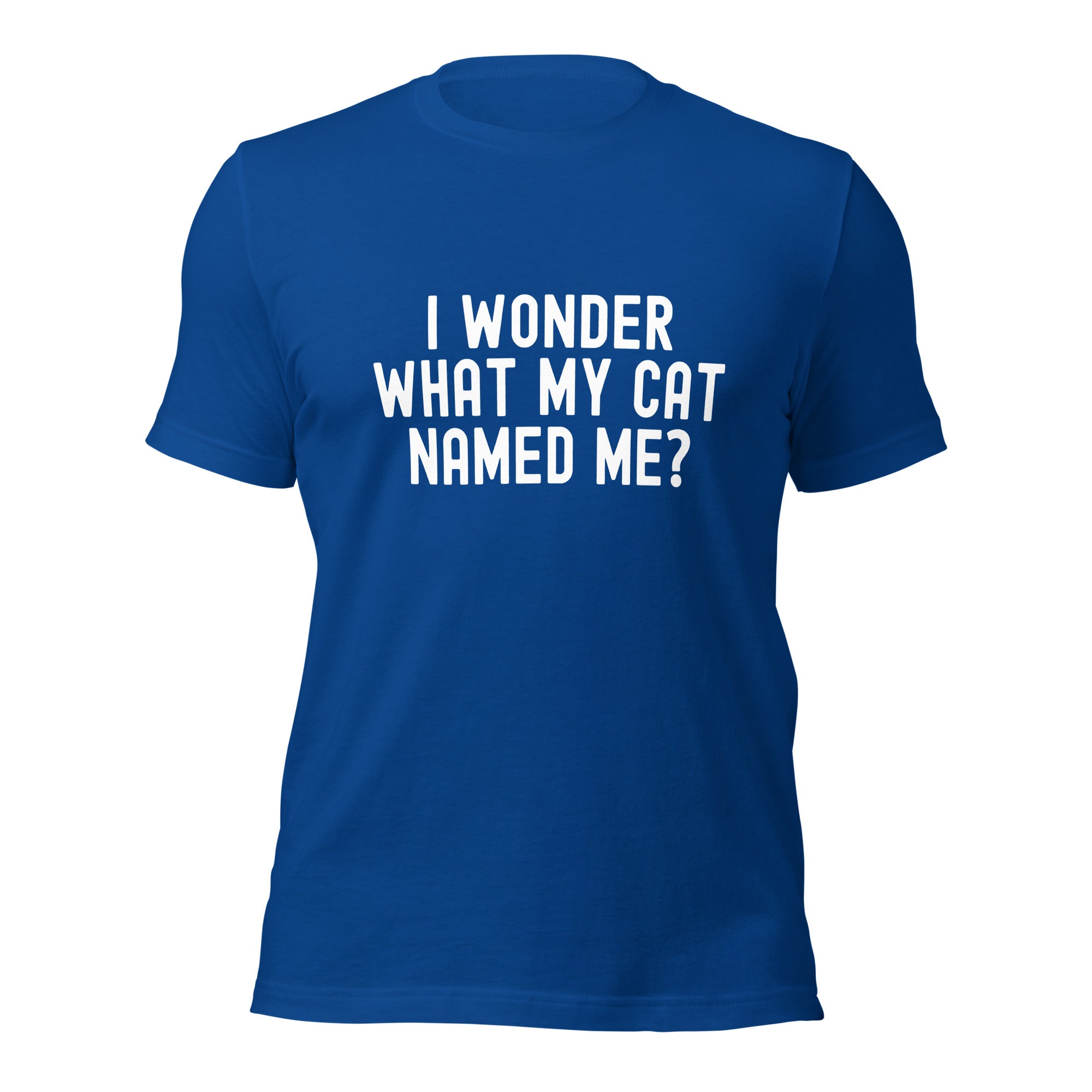 Unisex t-shirt | I wonder what my cat named me
