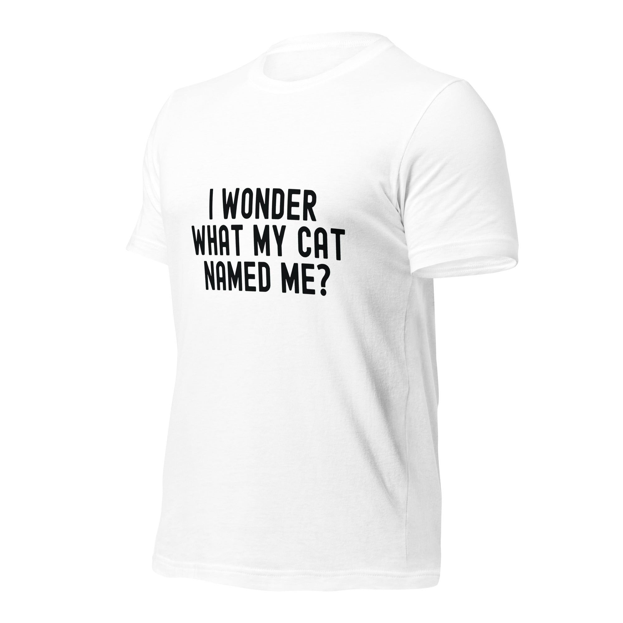 Unisex t-shirt | I wonder what my cat named me