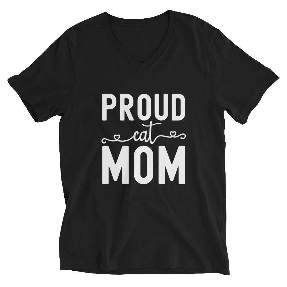 Unisex Short Sleeve V-Neck T-Shirt | Proud Cat Mom