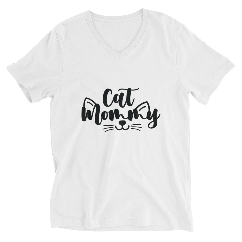 Unisex Short Sleeve V-Neck T-Shirt | Cat Mommy