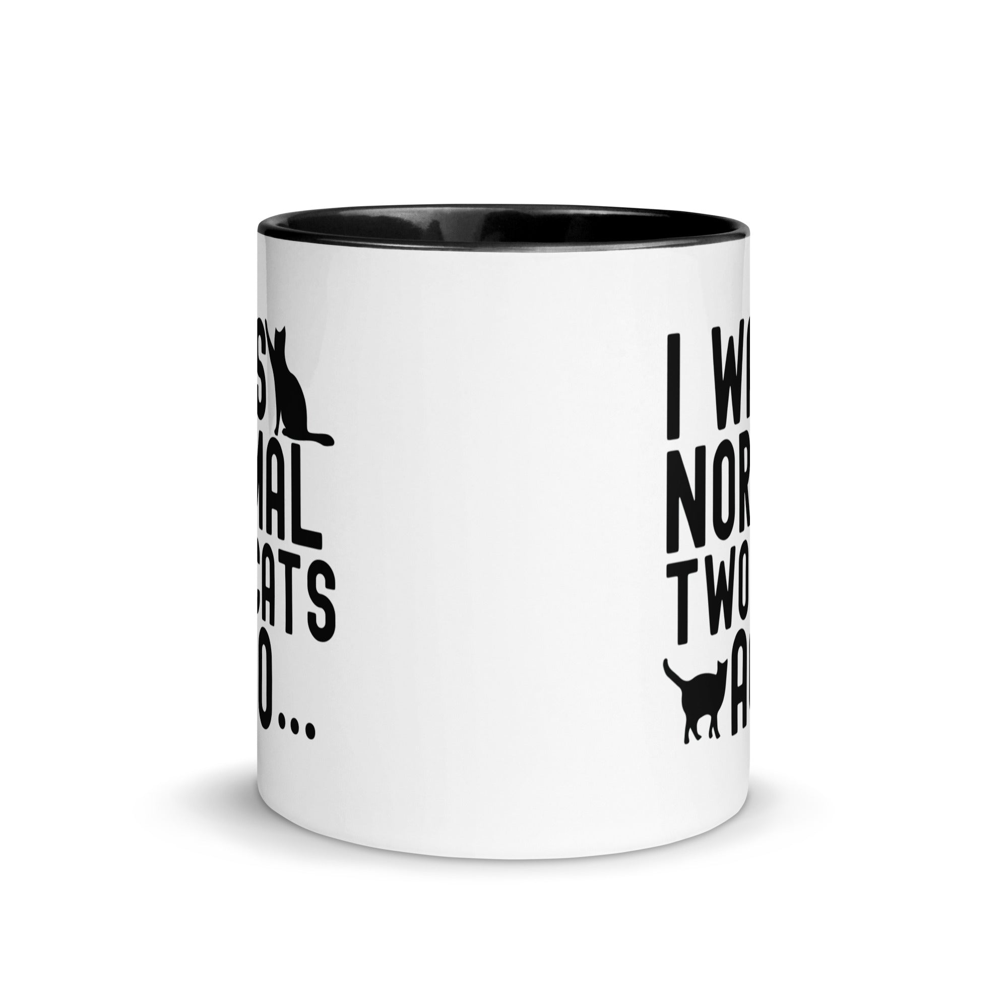 Mug with Color Inside | I was normal two cats ago