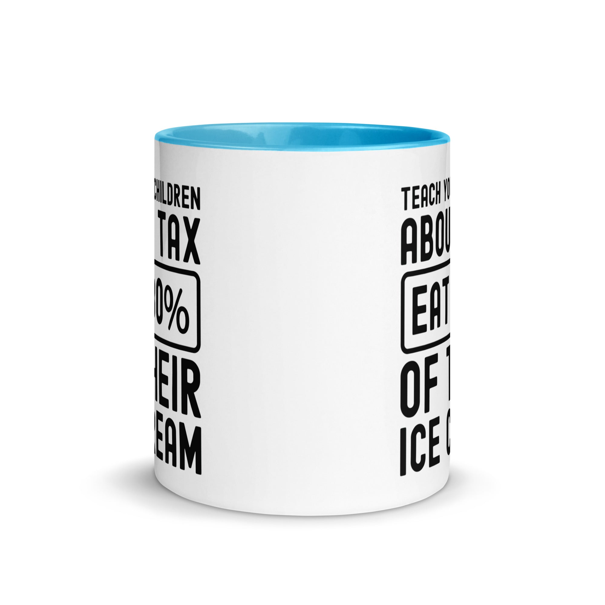 Mug with Color Inside | Teach your children about tax eat 30% of their ice cream