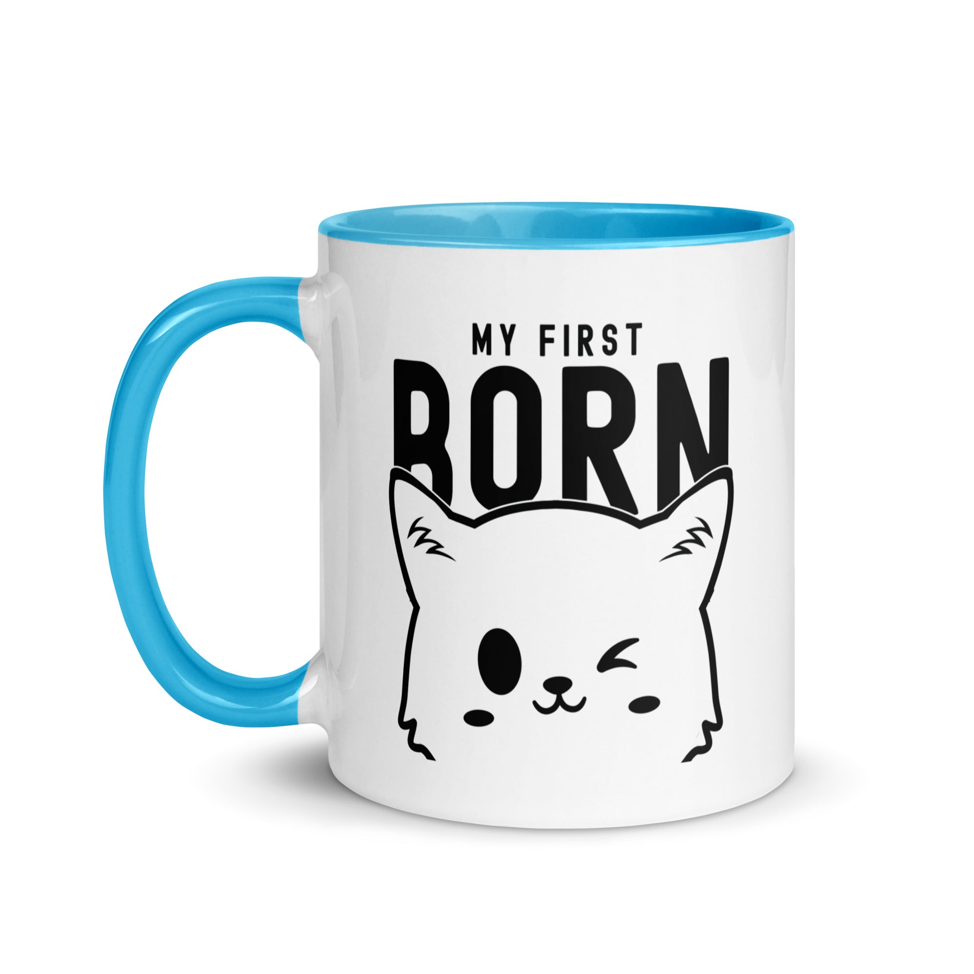 Mug with Color Inside | My First Born (cat)
