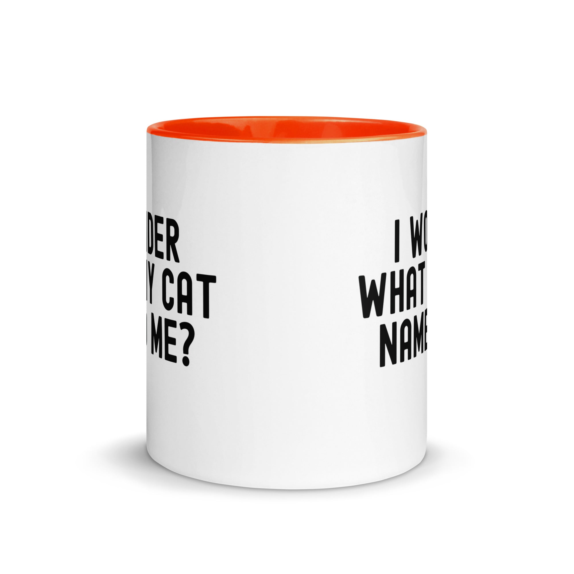 Mug with Color Inside | I wonder what my cat named me
