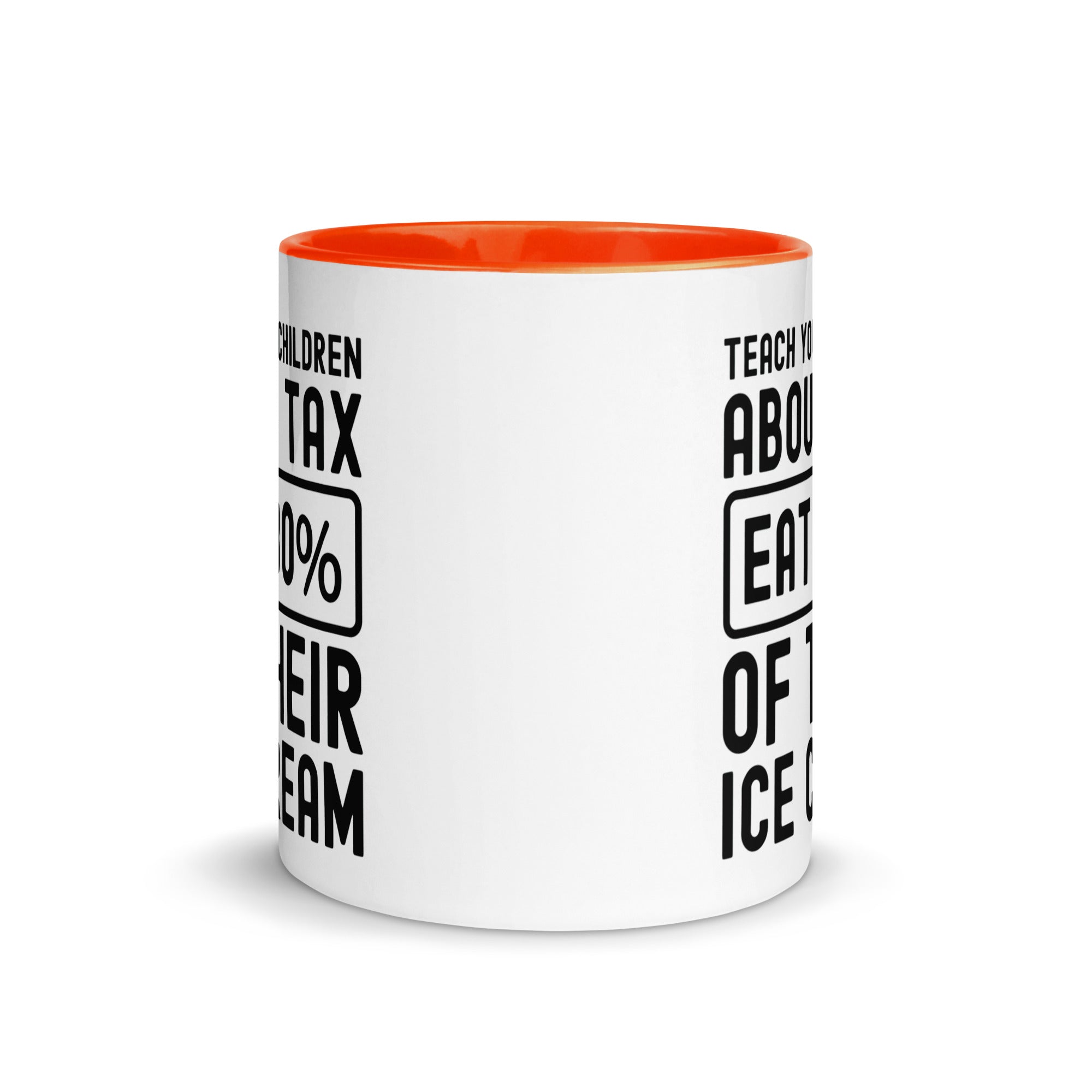Mug with Color Inside | Teach your children about tax eat 30% of their ice cream