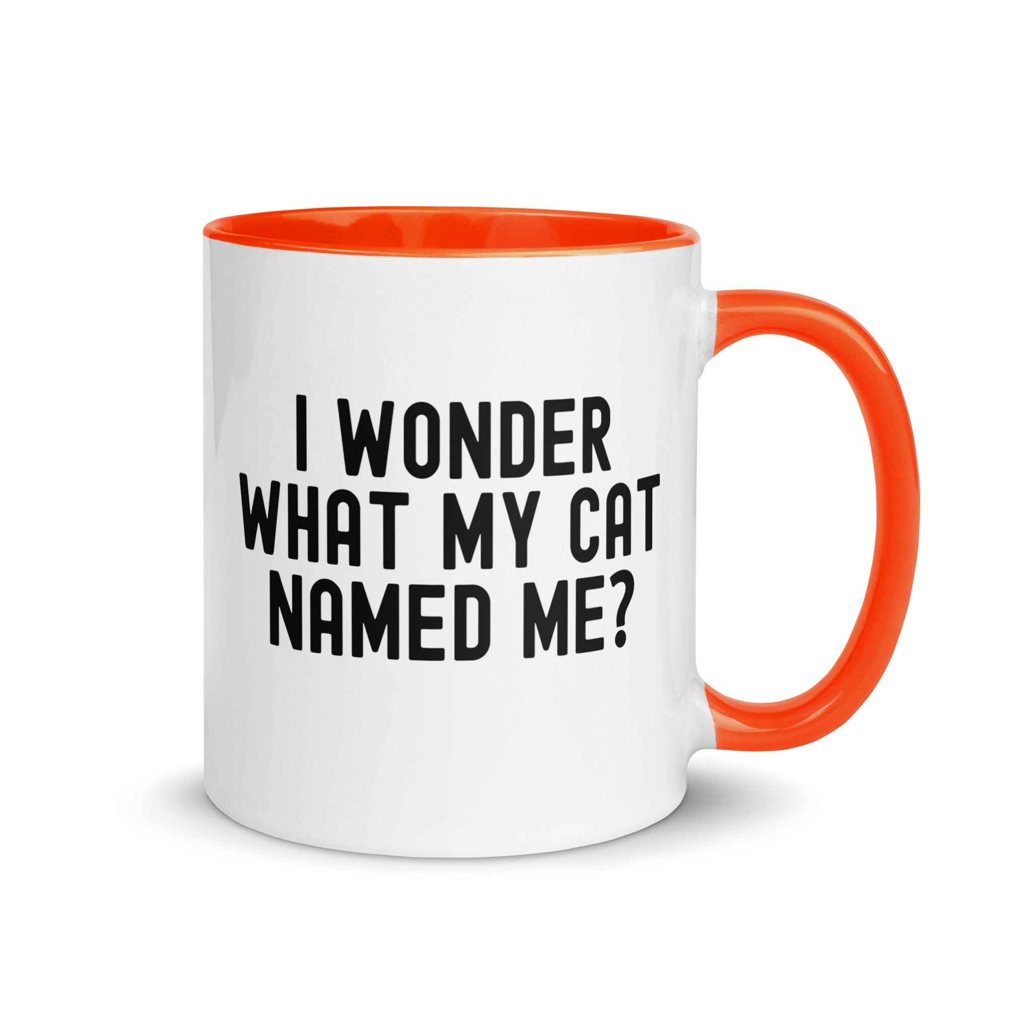 Mug with Color Inside | I wonder what my cat named me