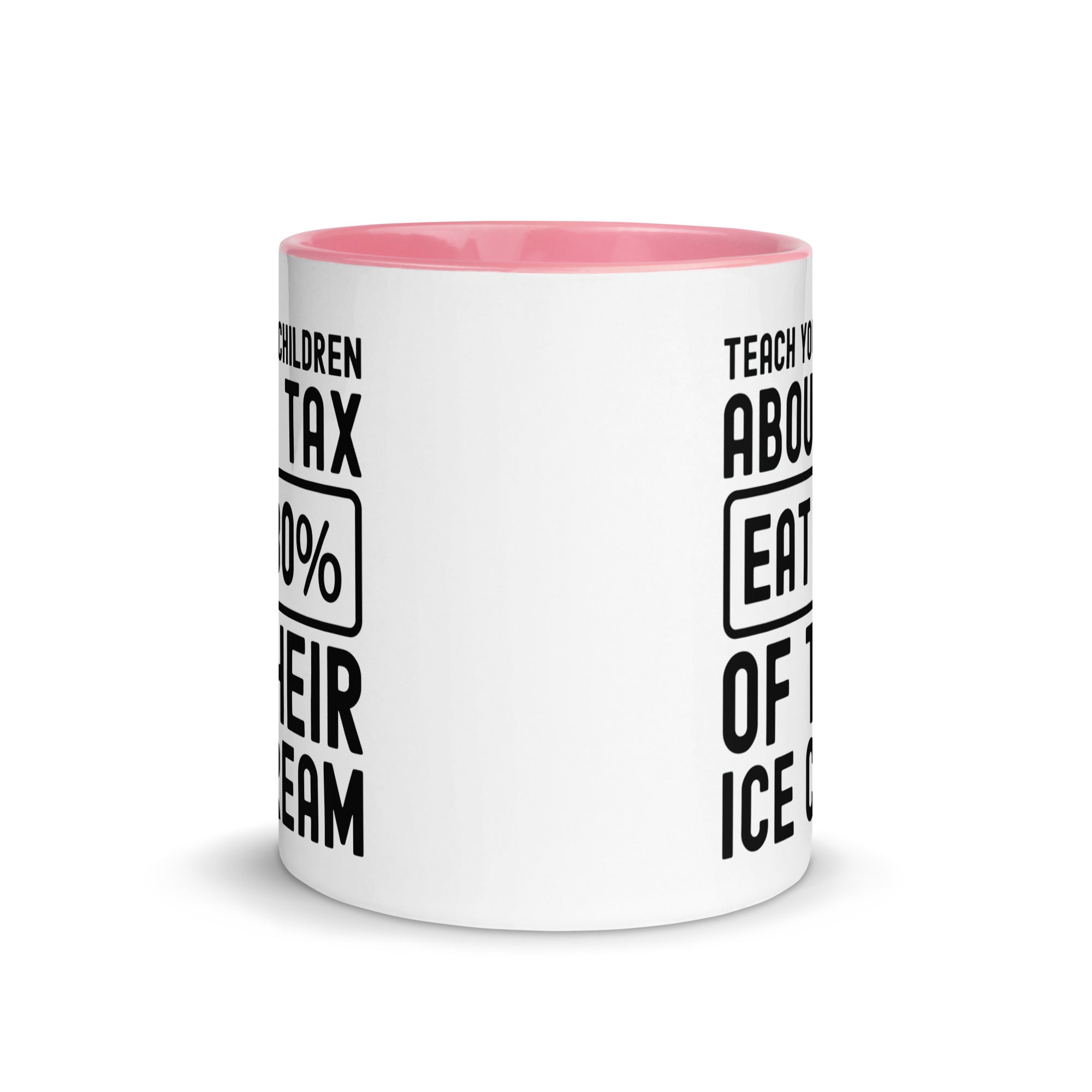 Mug with Color Inside | Teach your children about tax eat 30% of their ice cream