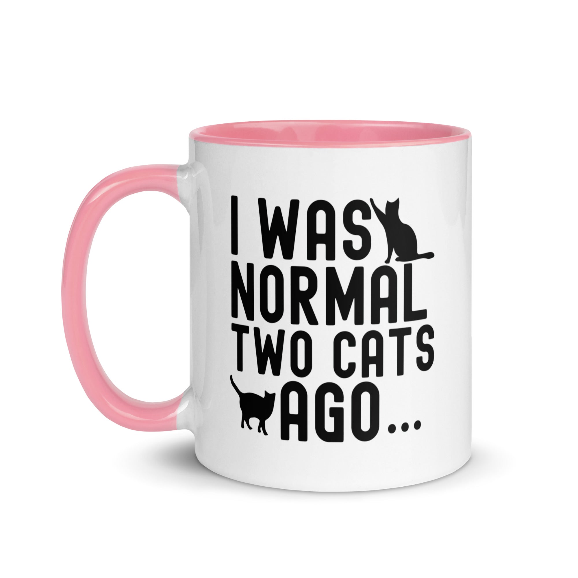 Mug with Color Inside | I was normal two cats ago