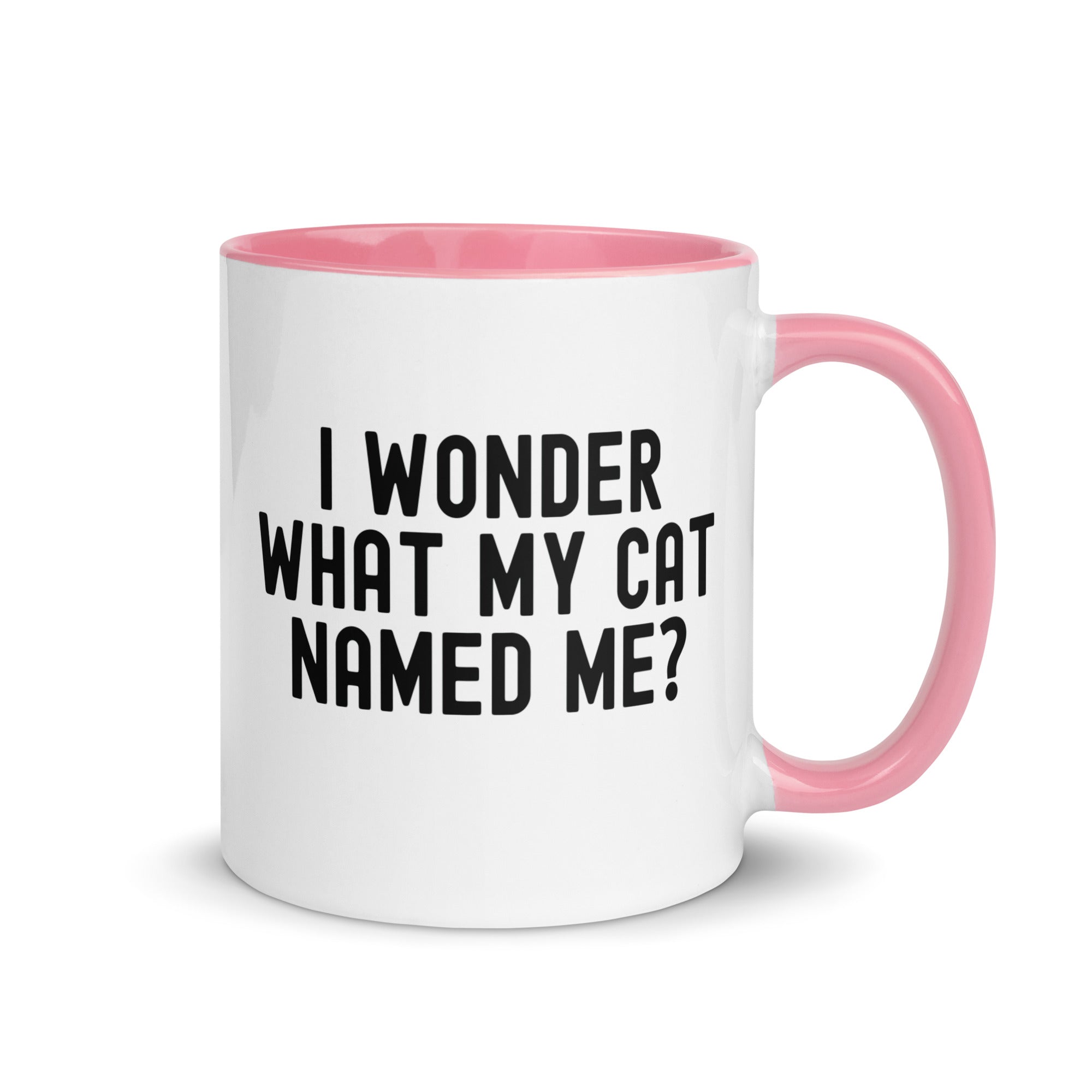 Mug with Color Inside | I wonder what my cat named me