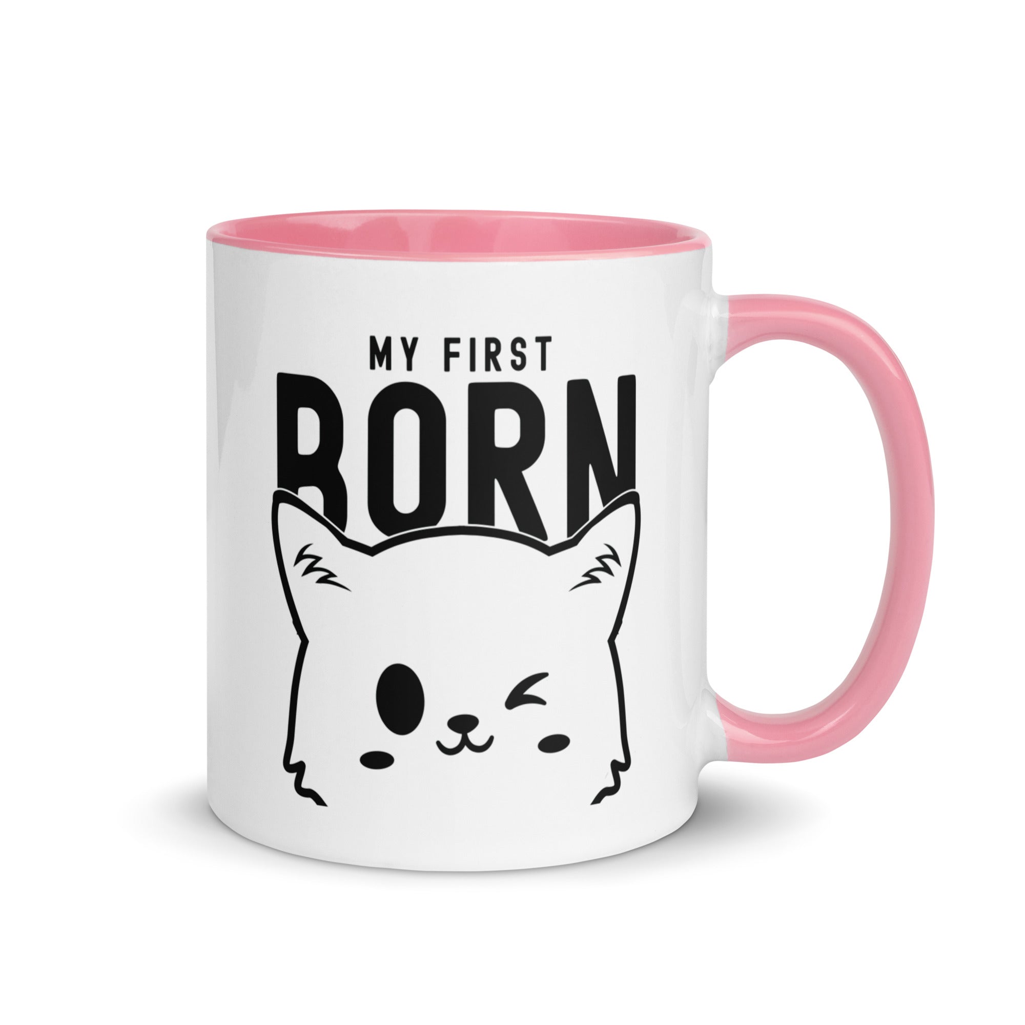 Mug with Color Inside | My First Born (cat)