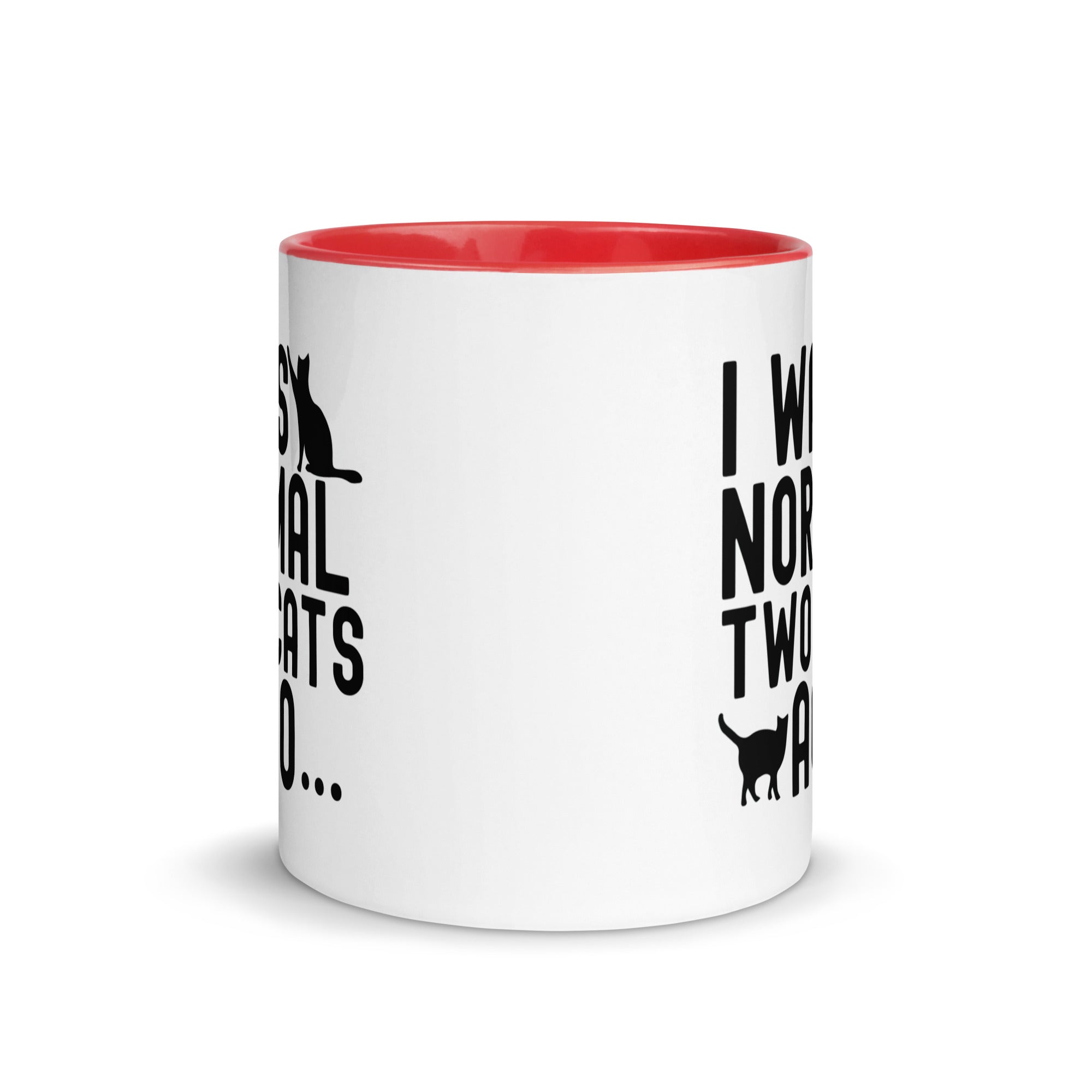 Mug with Color Inside | I was normal two cats ago