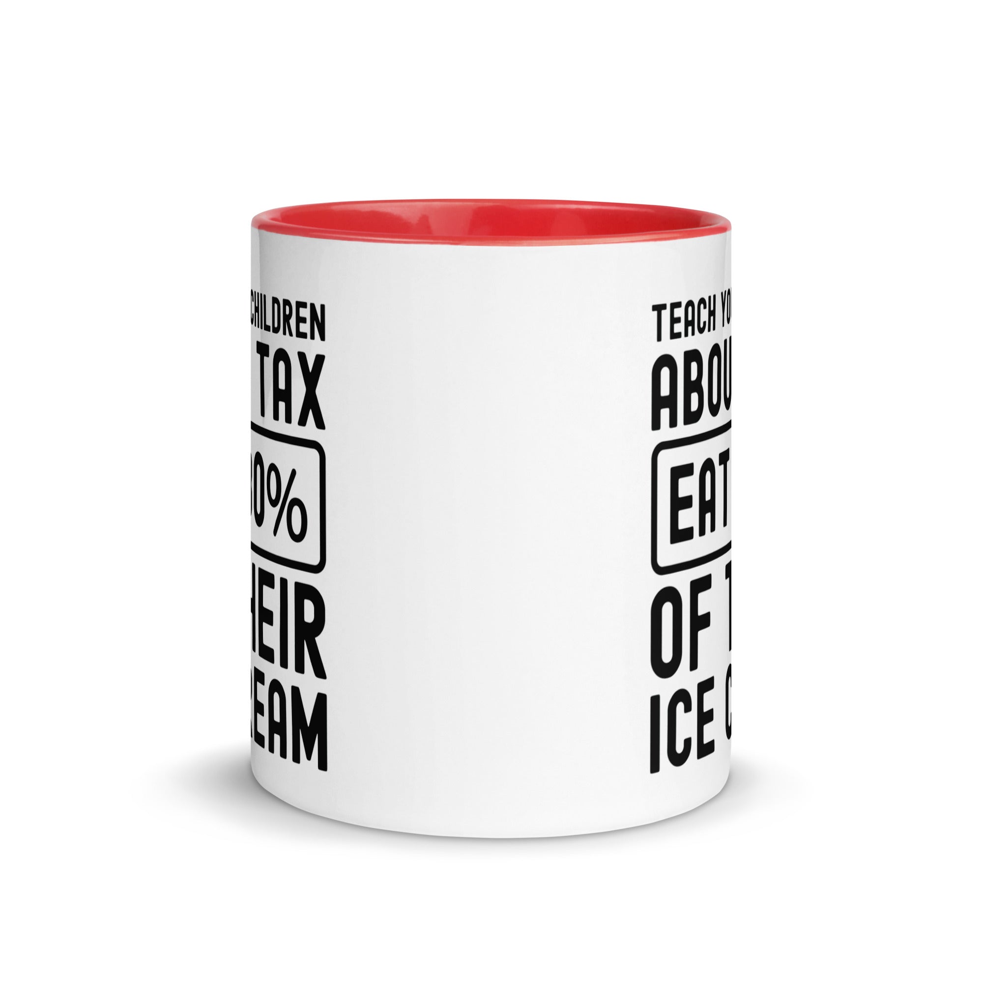Mug with Color Inside | Teach your children about tax eat 30% of their ice cream