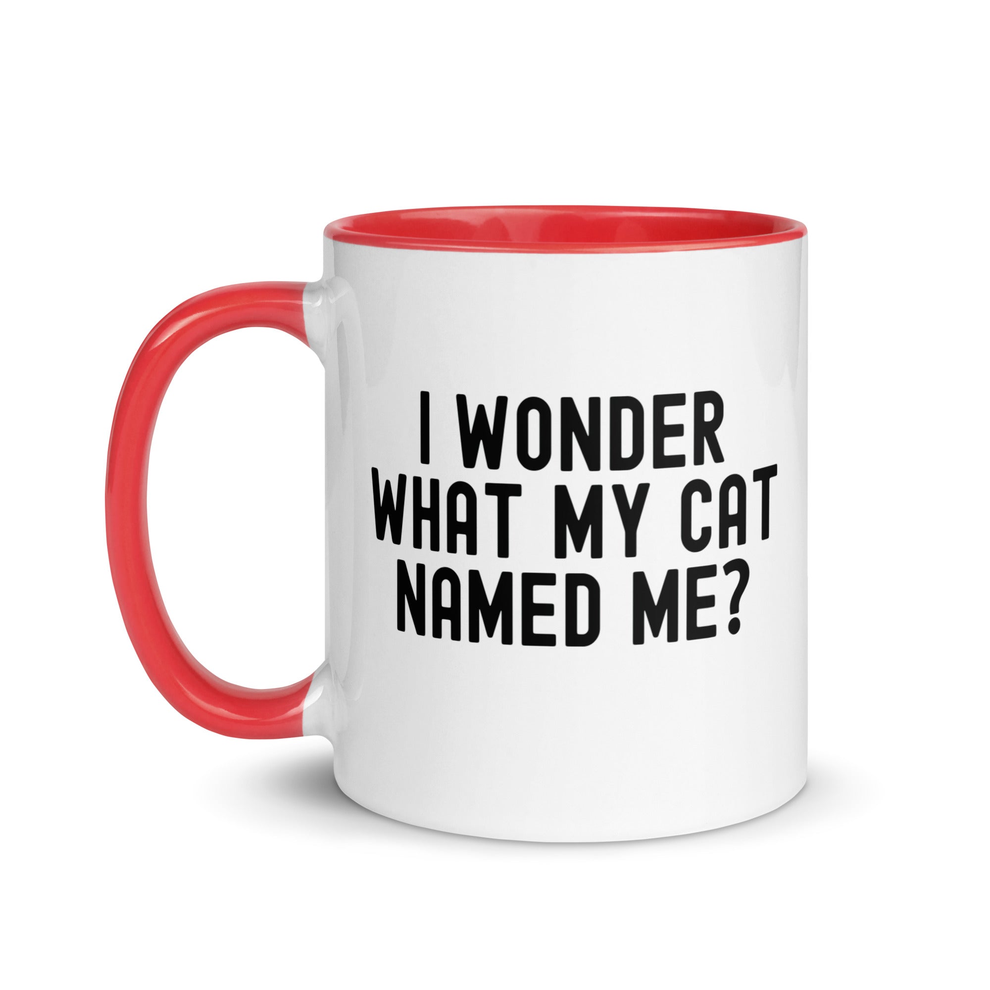 Mug with Color Inside | I wonder what my cat named me
