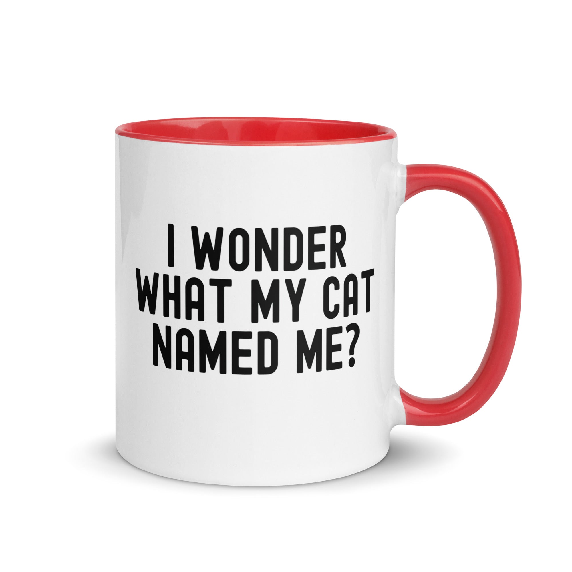 Mug with Color Inside | I wonder what my cat named me