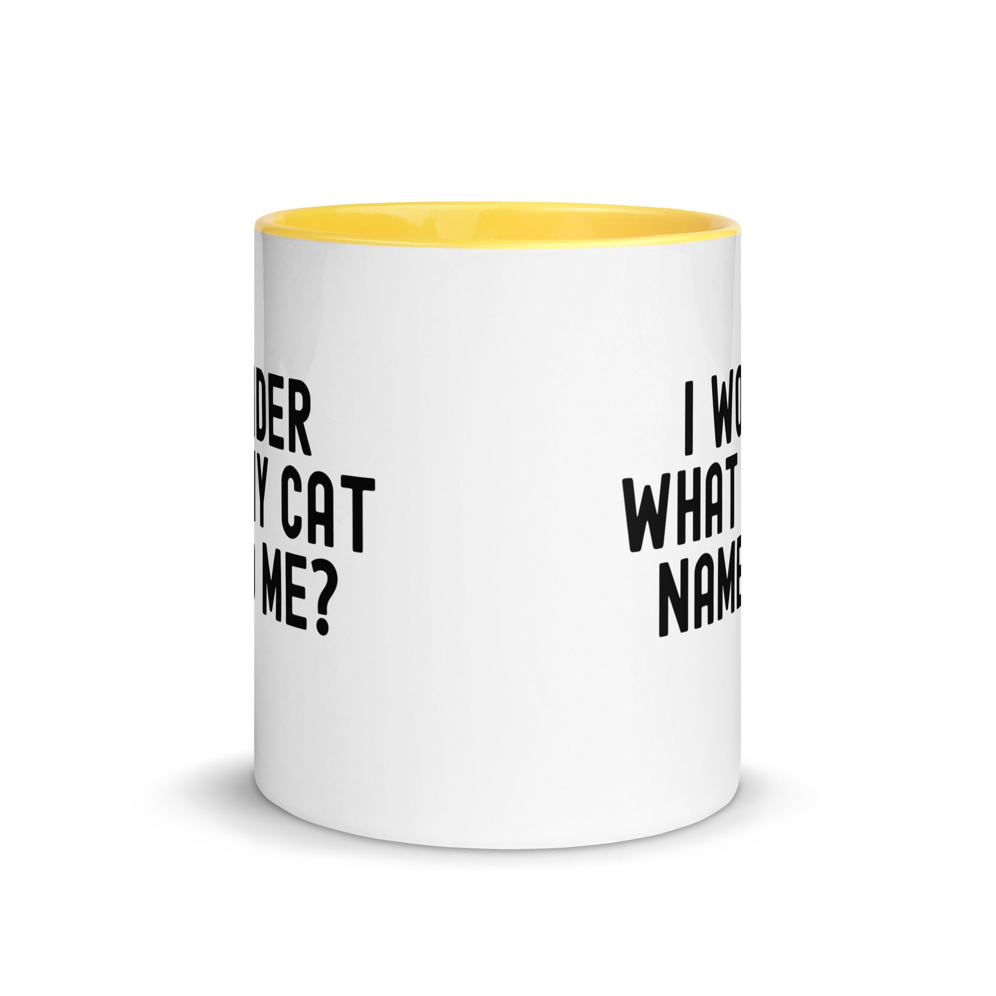 Mug with Color Inside | I wonder what my cat named me