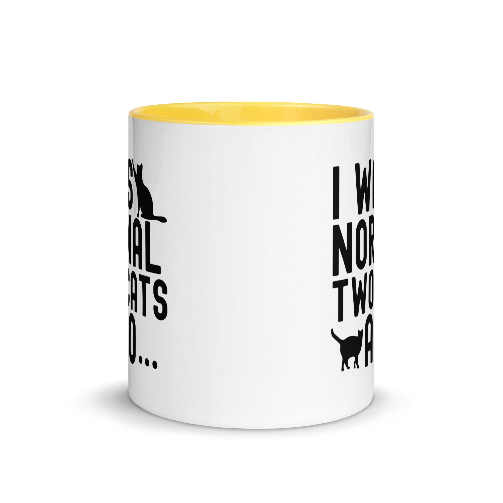 Mug with Color Inside | I was normal two cats ago