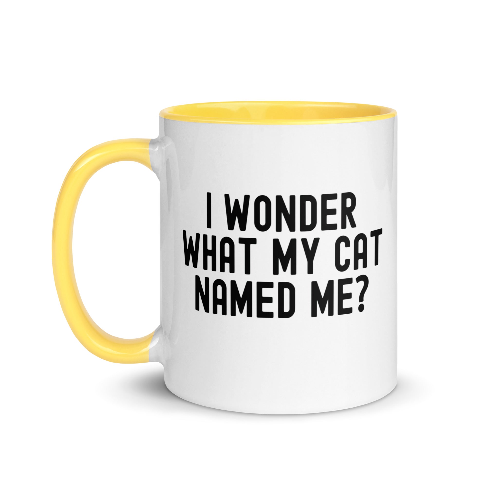 Mug with Color Inside | I wonder what my cat named me