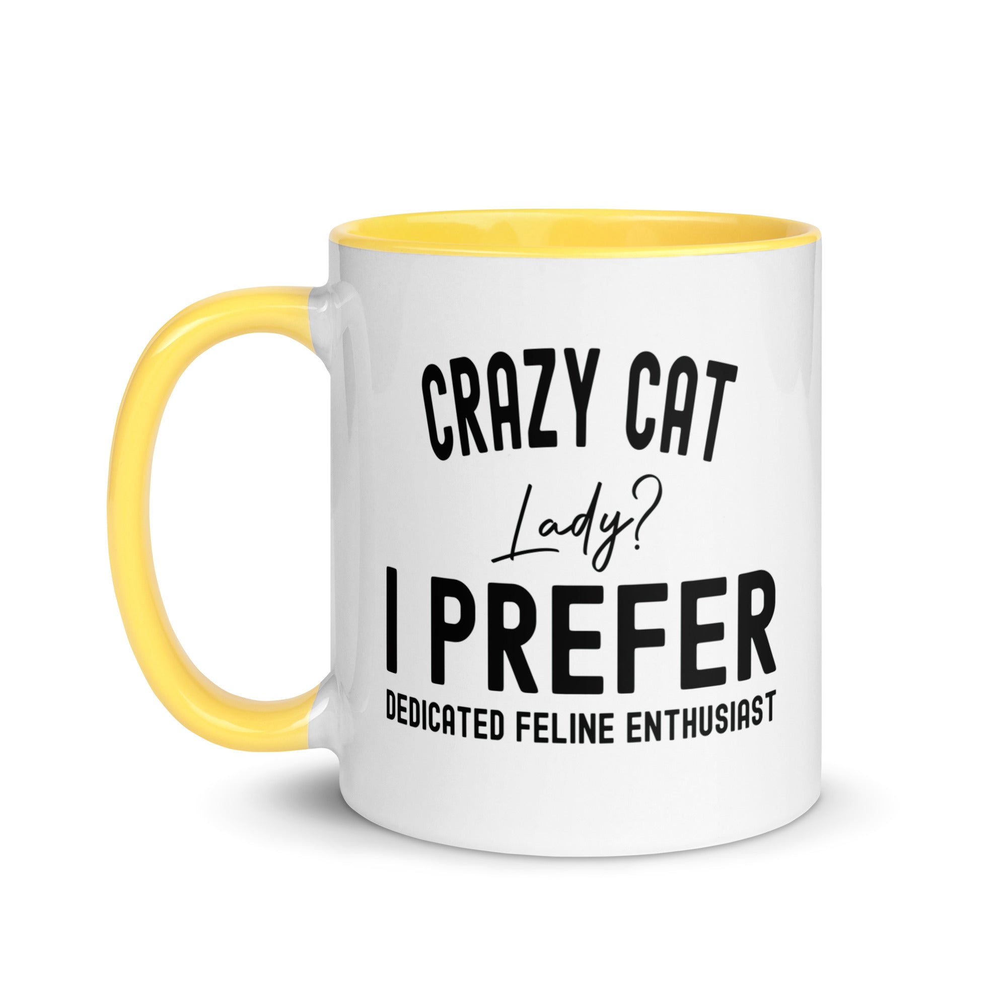 Mug with Color Inside | Crazy Cat Lady
