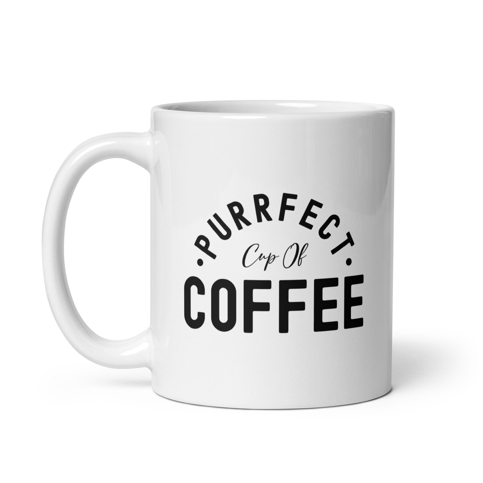 White glossy mug | Purrfect cup of coffee