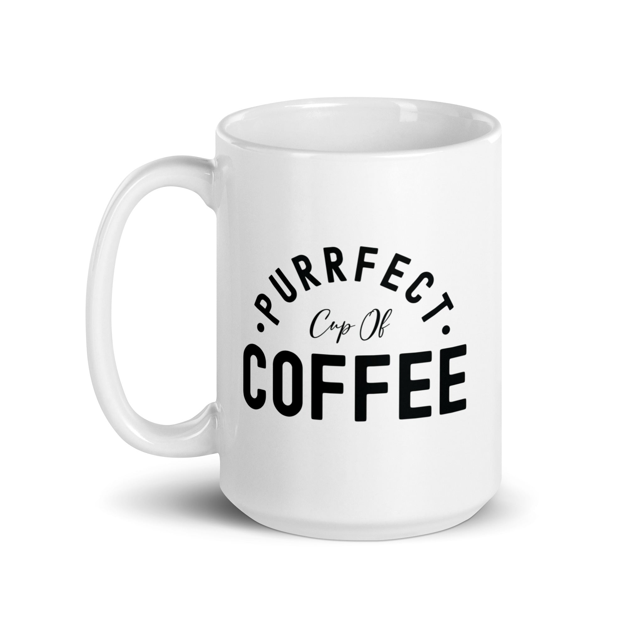 White glossy mug | Purrfect cup of coffee