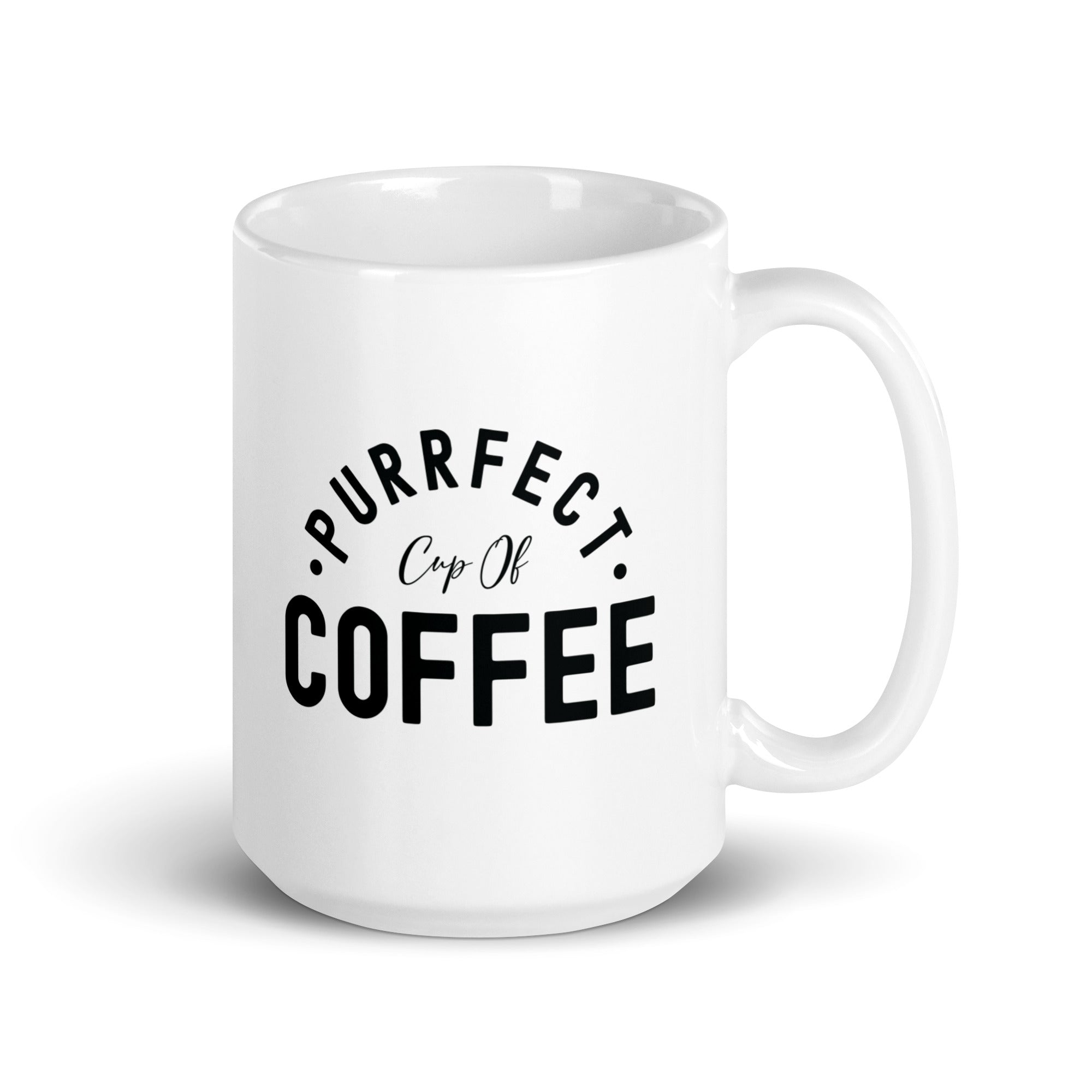 White glossy mug | Purrfect cup of coffee